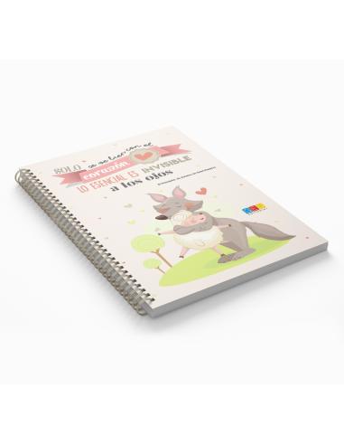 Libreta A4 tapa blanda: "Solo se ve bien con el corazon, lo esencial es invisible a los ojos" Libreta A4 tapa blanda: "Solo se ve bien con el corazon, lo esencial es invisible a los ojos"