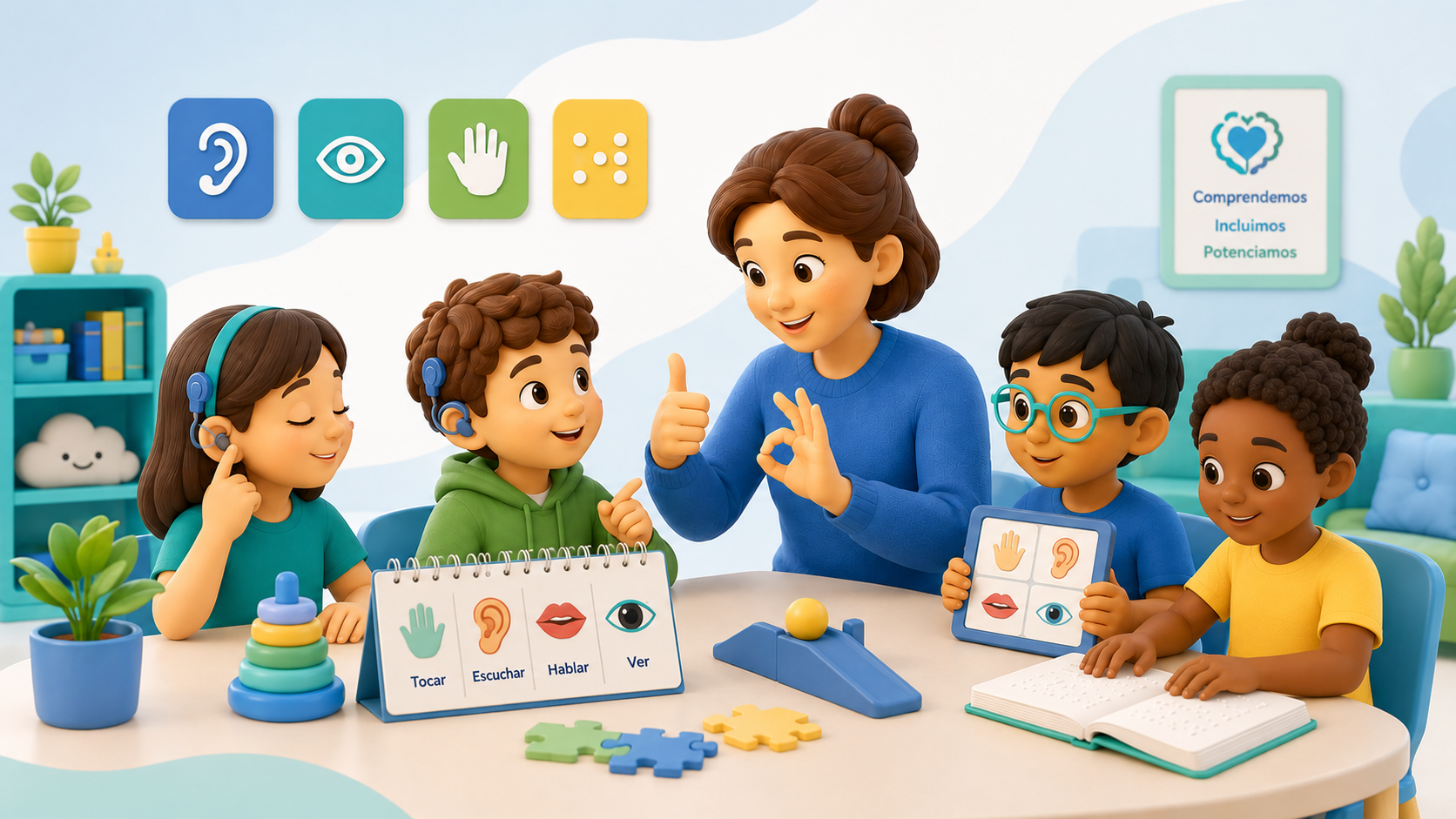 Discapacidad sensorial en niños: Señales, necesidades educativas y apoyos