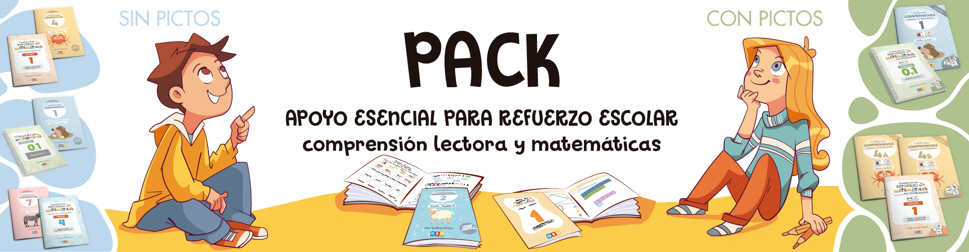 Apoyo esencial para refuerzo escolar comprensión lectora y matemáticas Editorial GEU