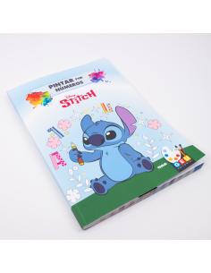 Kit Pintar por Números Stitch: Libro para Colorear Disney + 12 Lápices acuarelables - Manualidades stitch para calmar y relajar